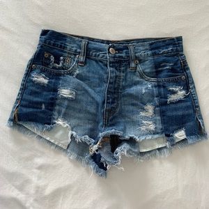 AMERICAN EAGLE Festival Denim Cutoff Shorts